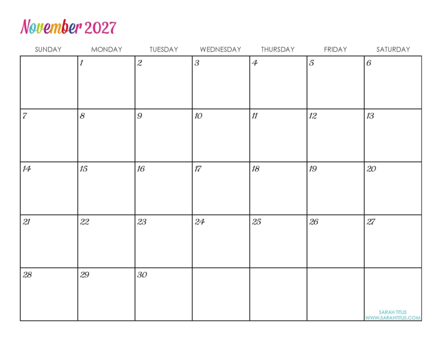 2027 Calendars