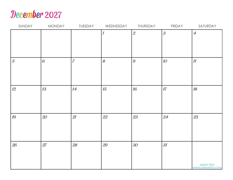2027 Calendars