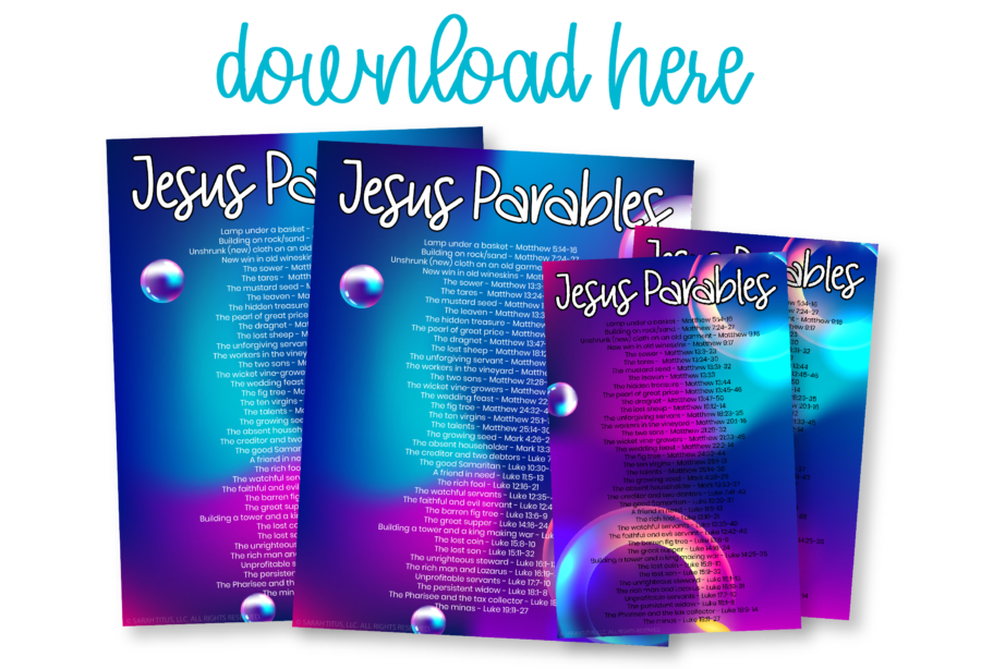 Jesus Parables Free Printable