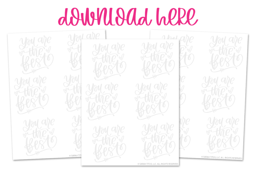 Printable Calligraphy Practice Sheet You Are The Best Download Here