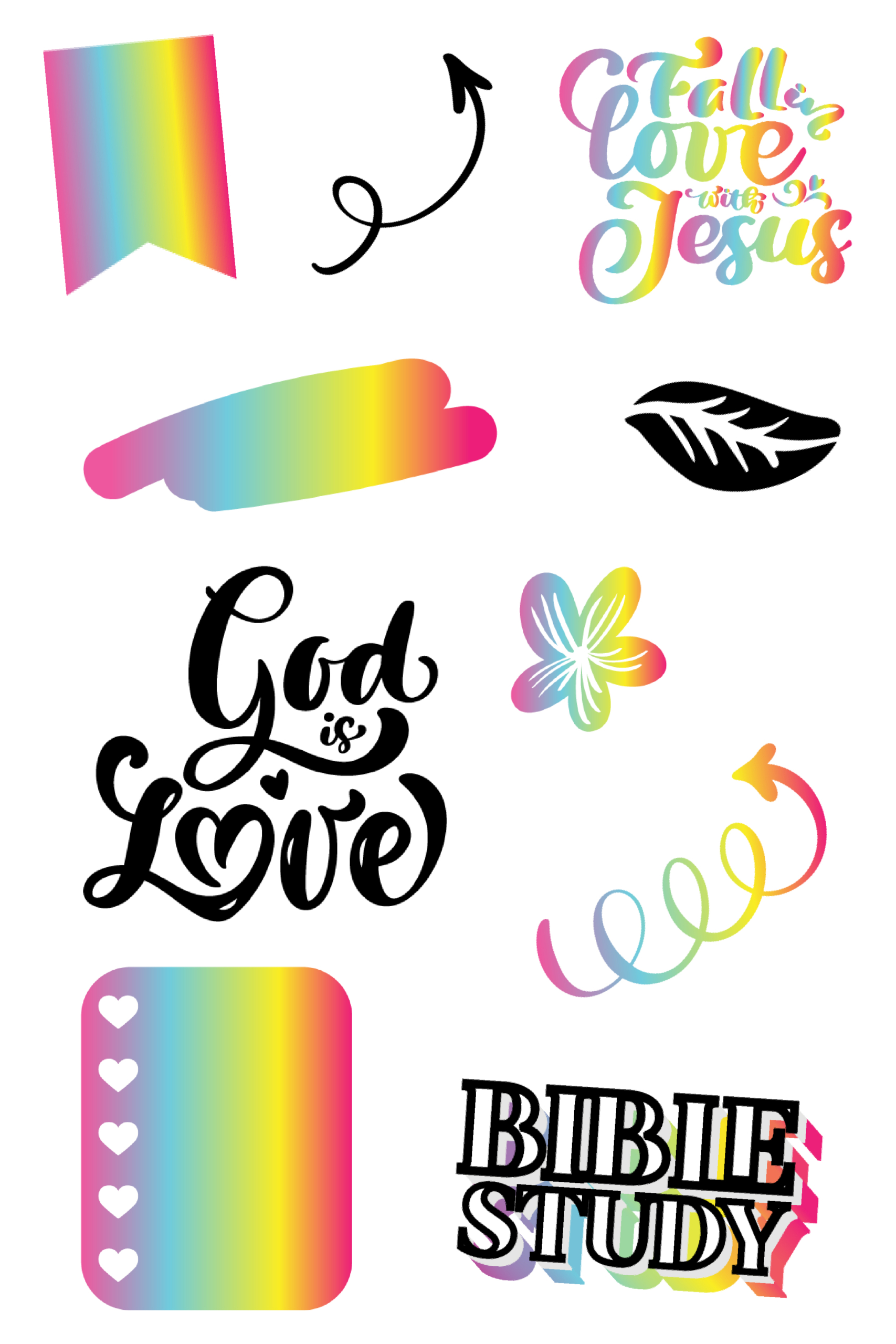 Bible Verse Digital Stickers - Sarah Titus