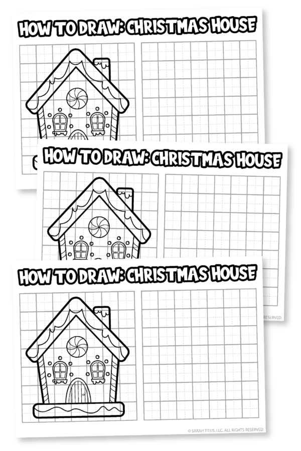 How to Draw a Christmas House-01
