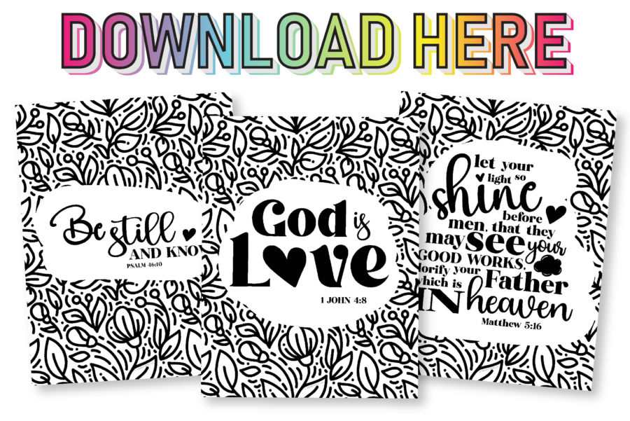 Christian Colorable Binder Covers
