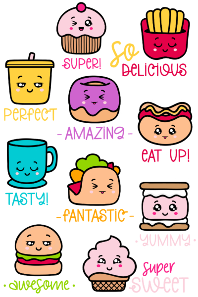 Cutest Food Digital Stickers-01
