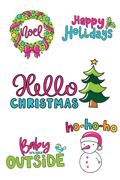 Modern Christmas Digital Stickers-01