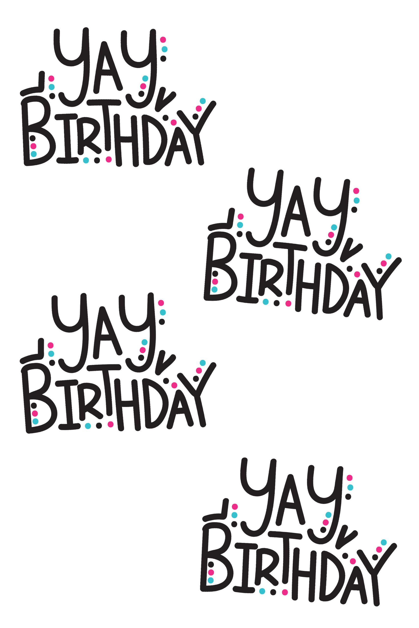 Yay Birthday Digital Sticker-01
