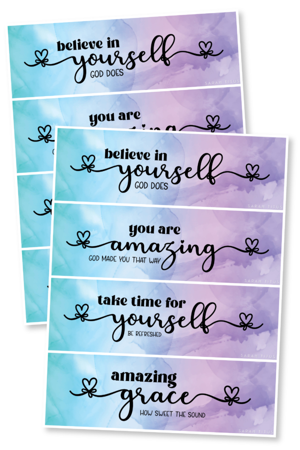 Believe In Yourself Bookmarks Printable-01