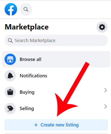 Facebook Marketplace - Create New Listing