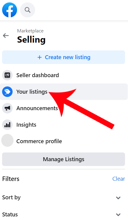Facebook Marketplace Your Listings