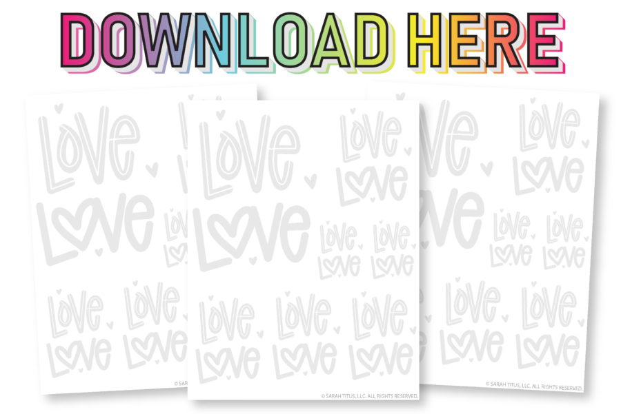 Free Hand Lettering Worksheet for Beginners
