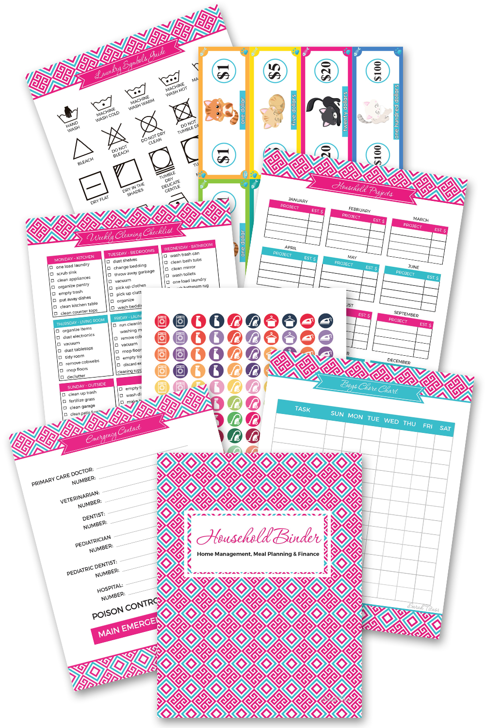 Household Essentials Checklist House Planner Home Management Household  Planner Household Management Planner Instant Download 