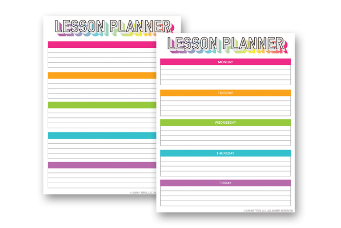 Teacher Binder Lesson Planner