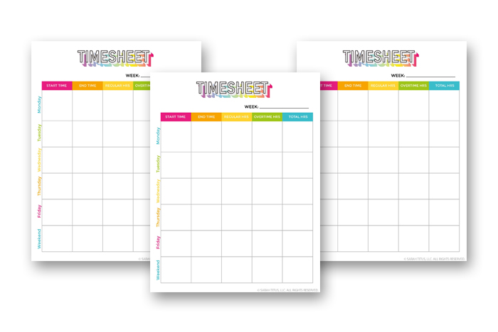 Teacher Binder Timesheet