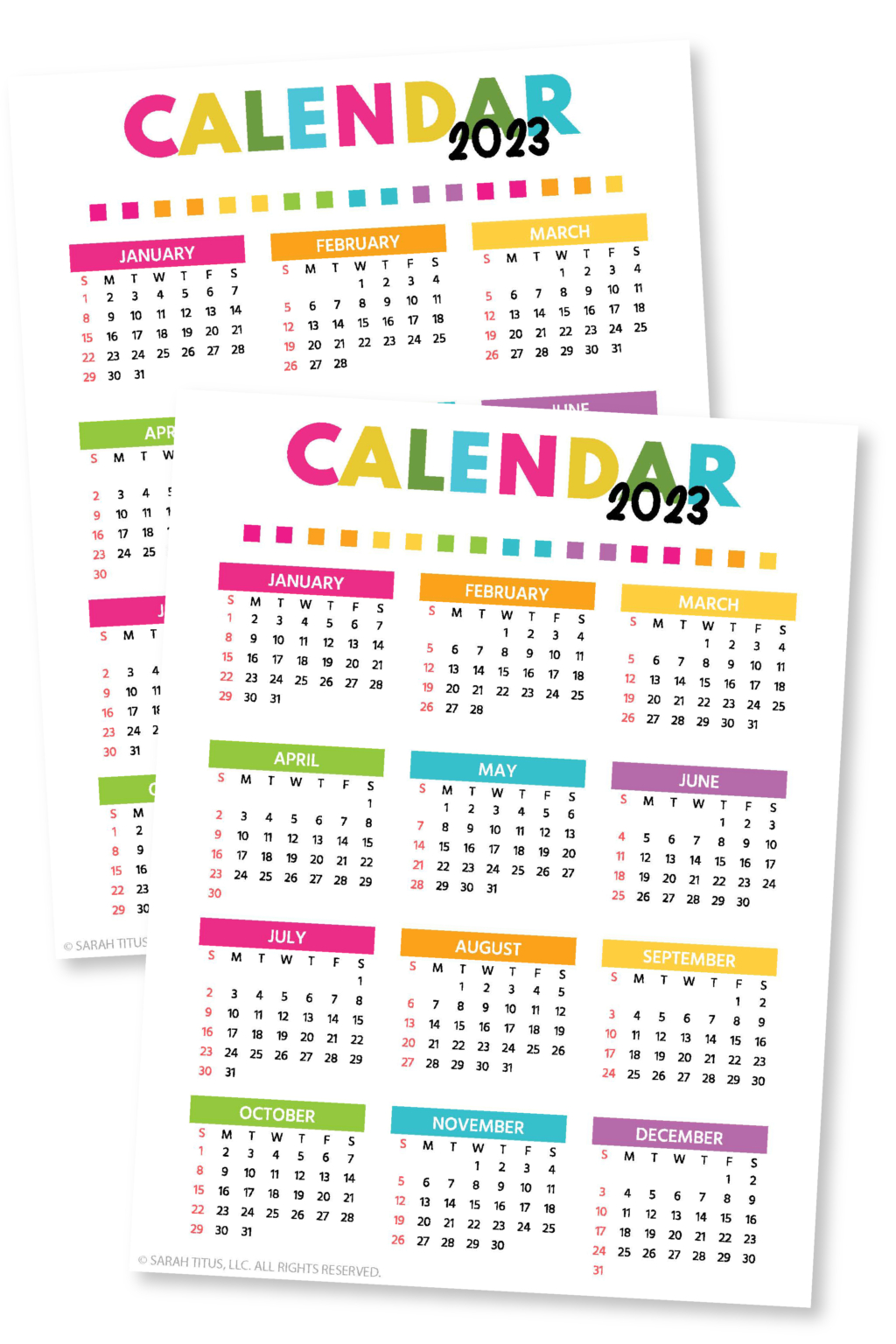 Calendars Archives - Sarah Titus