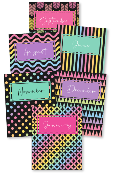 Binder Covers Printables Months-01