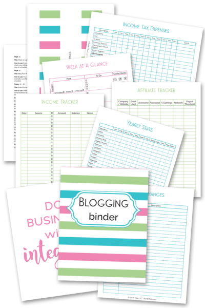 Blogging Binder Color and BW