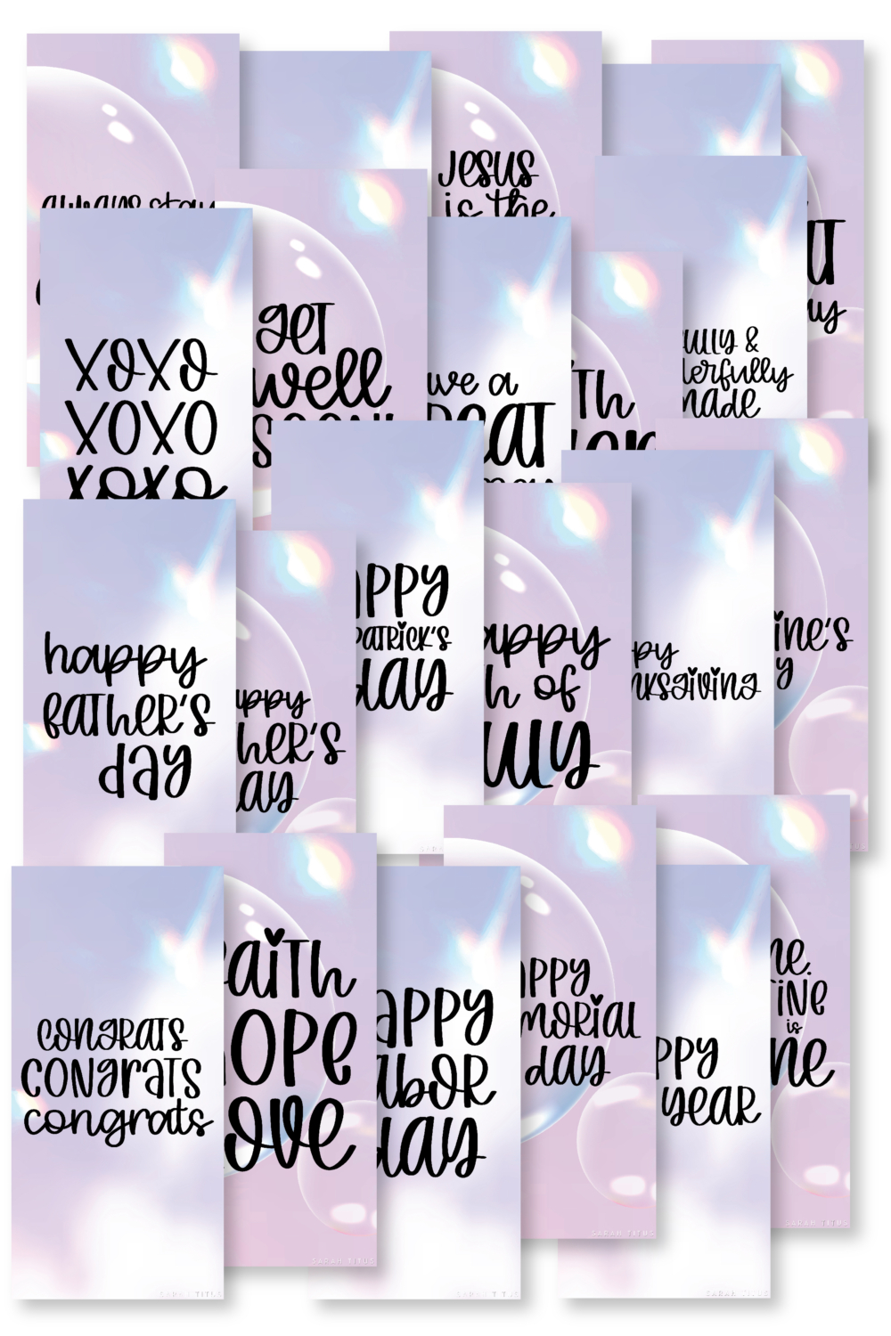 Bubbles Text Cards-01