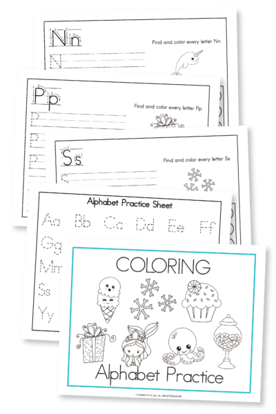 Coloring Alphabet Practice-01