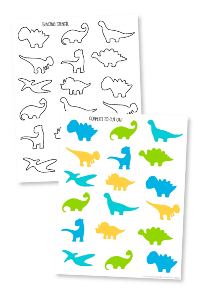 Dinosaur Stencil Printable-01