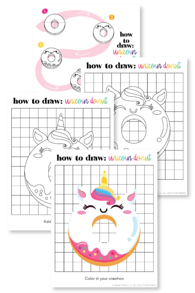 How to Draw a Unicorn Donut-01