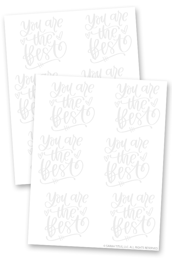 Printable Calligraphy Practice Sheet - You Are The Best