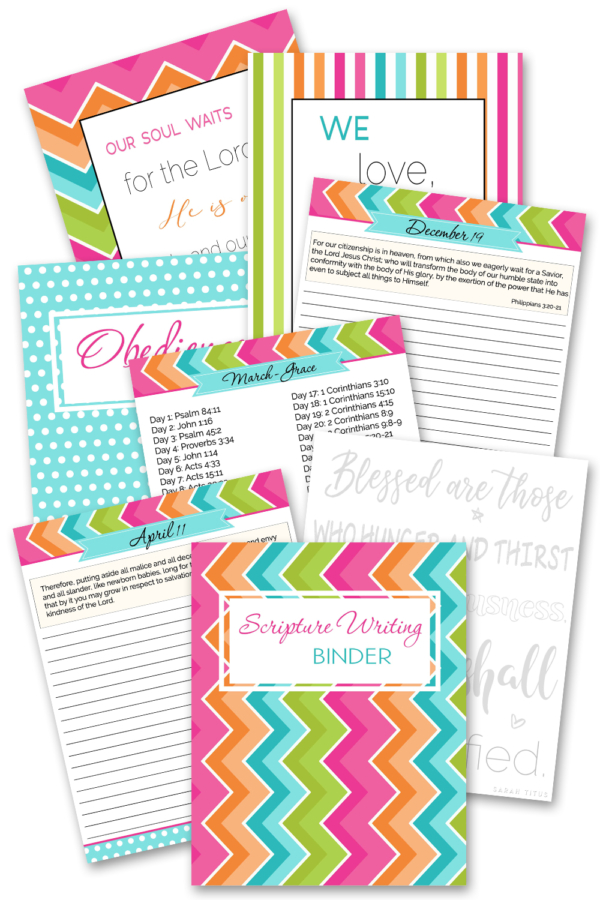 Scripture Writing Binder