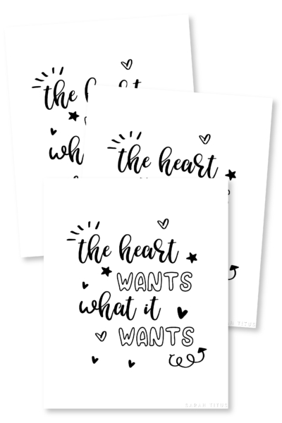 The Heart Wants What It Wants Wall Art-01