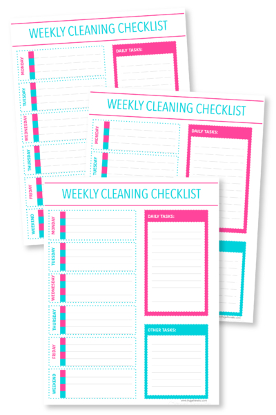 Weekly Cleaning Checklist-01