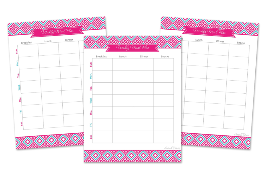 Household Binder Meal Plan