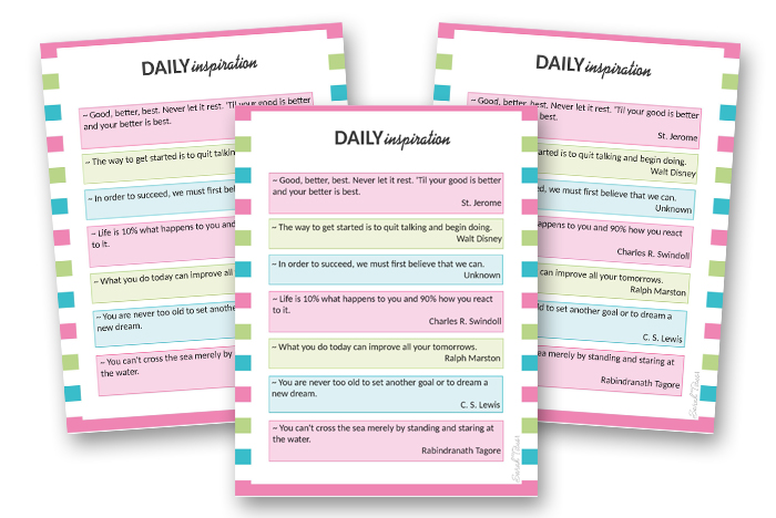 Medical Binder - Daily Inspiration