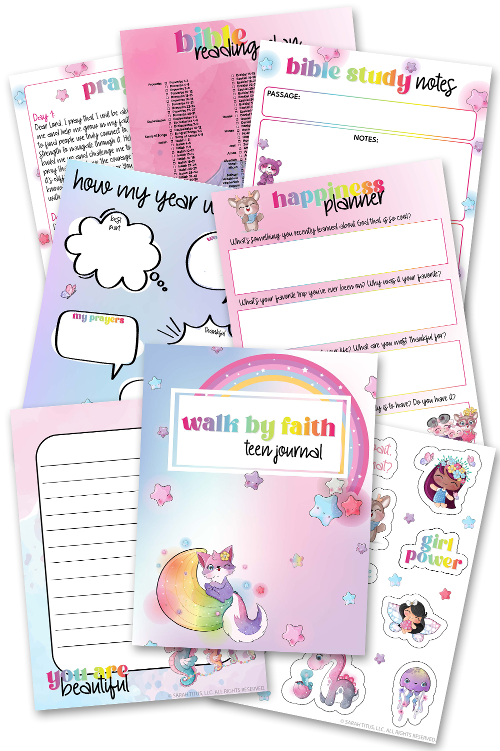 Bible Time Journal for Teen Girls: 30 Day Personal Bible Study and Prayer  Journal for Teens