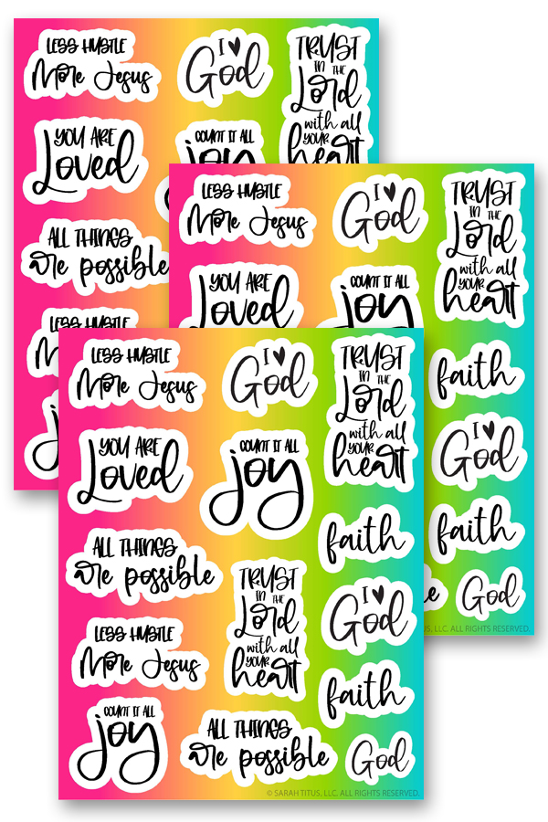 All Things Are Possible Christian Stickers