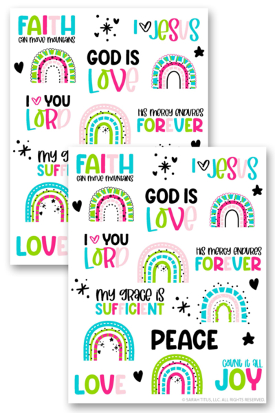 I Love You Lord Christian Stickers