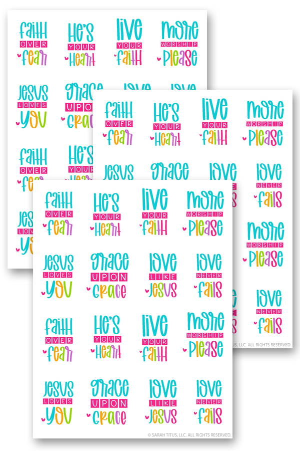 Live Your Faith Christian Stickers