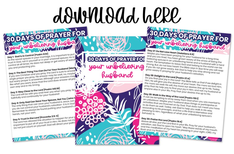 30 Days of Prayer for Your Unbelieving Husband