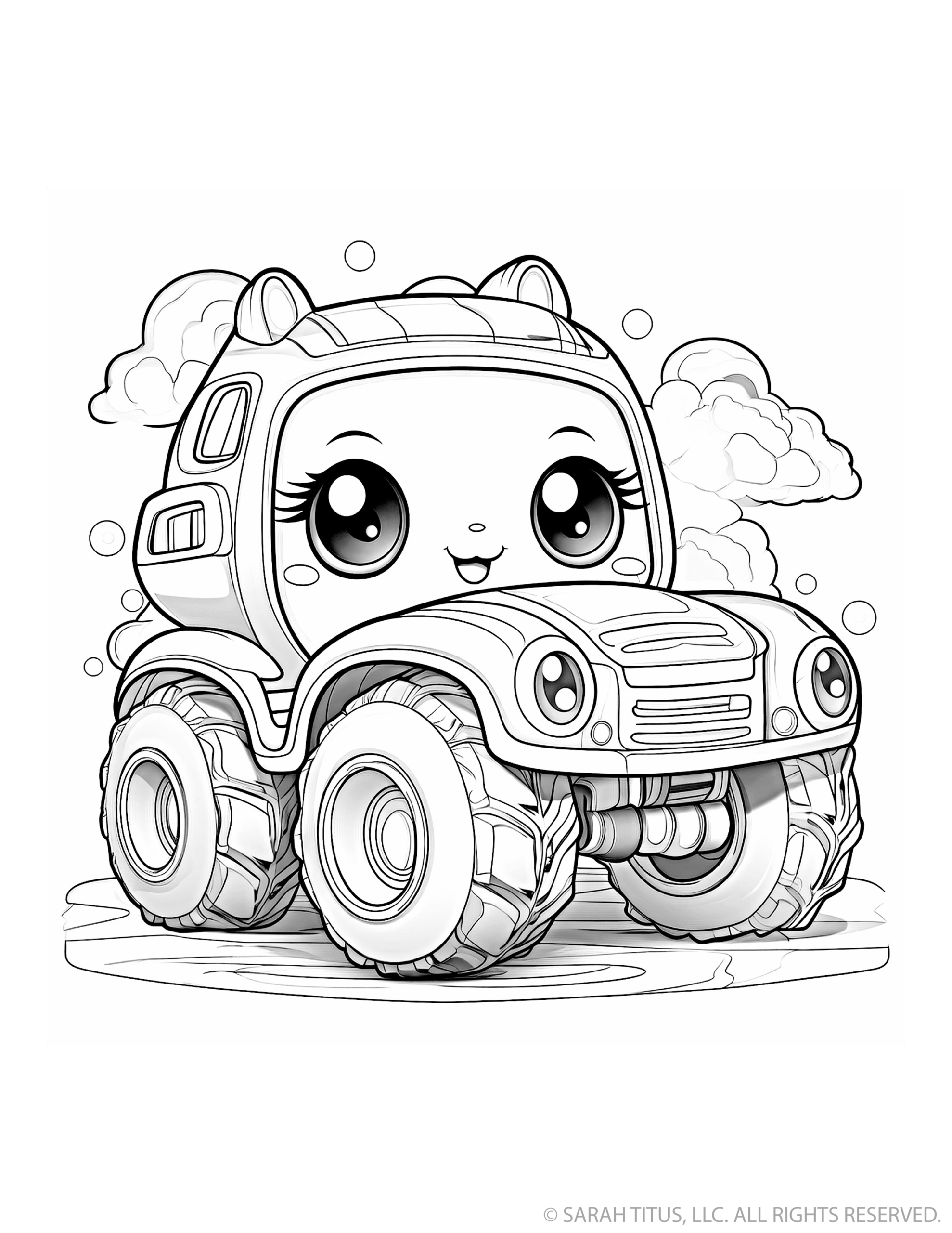 Bubble Truck With Kitty Ears