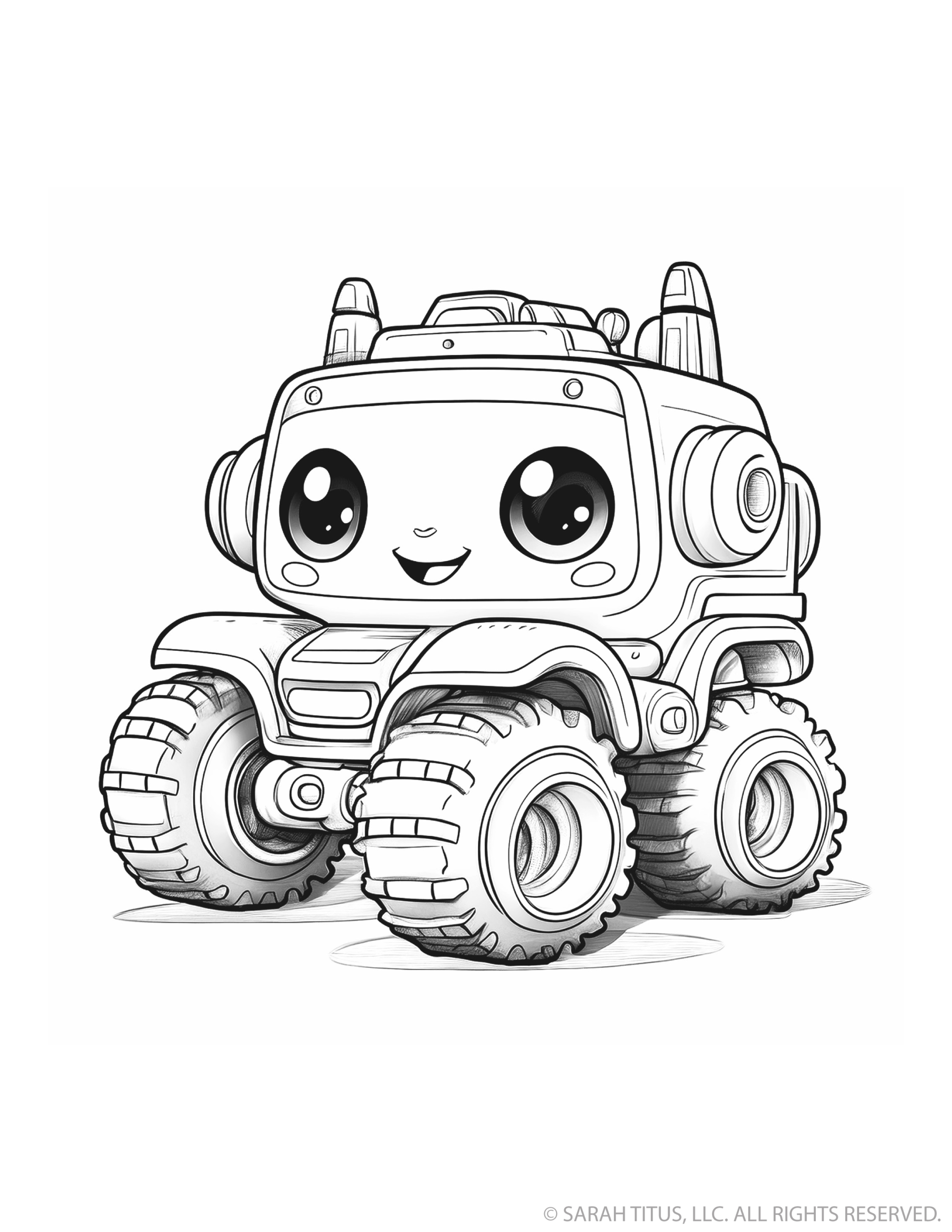 Big Monster Truck with Big Smile
