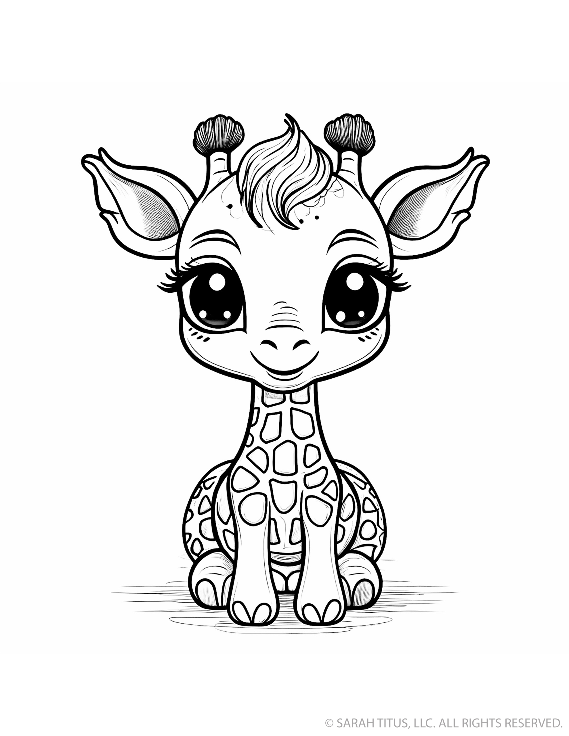 Cute Baby Giraffe With Big Eyes