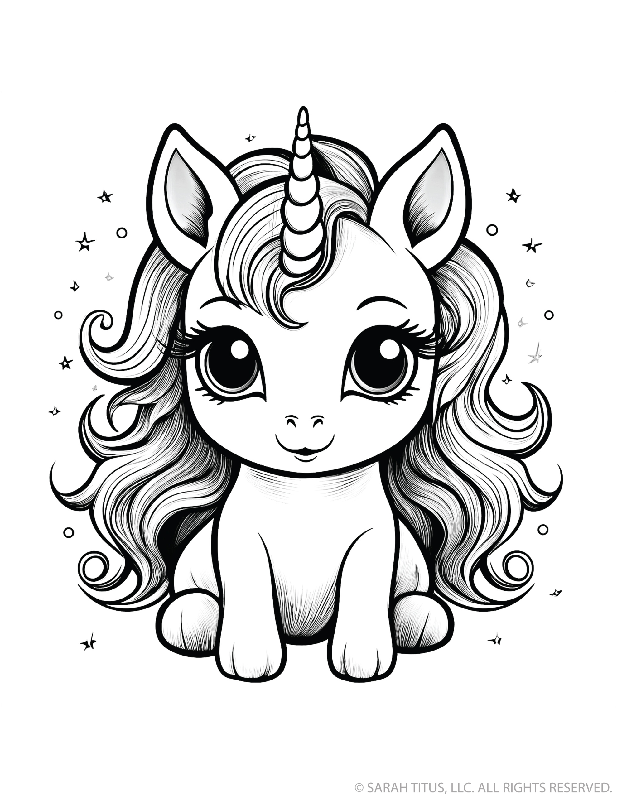 Unicorn in a Field of Flowers