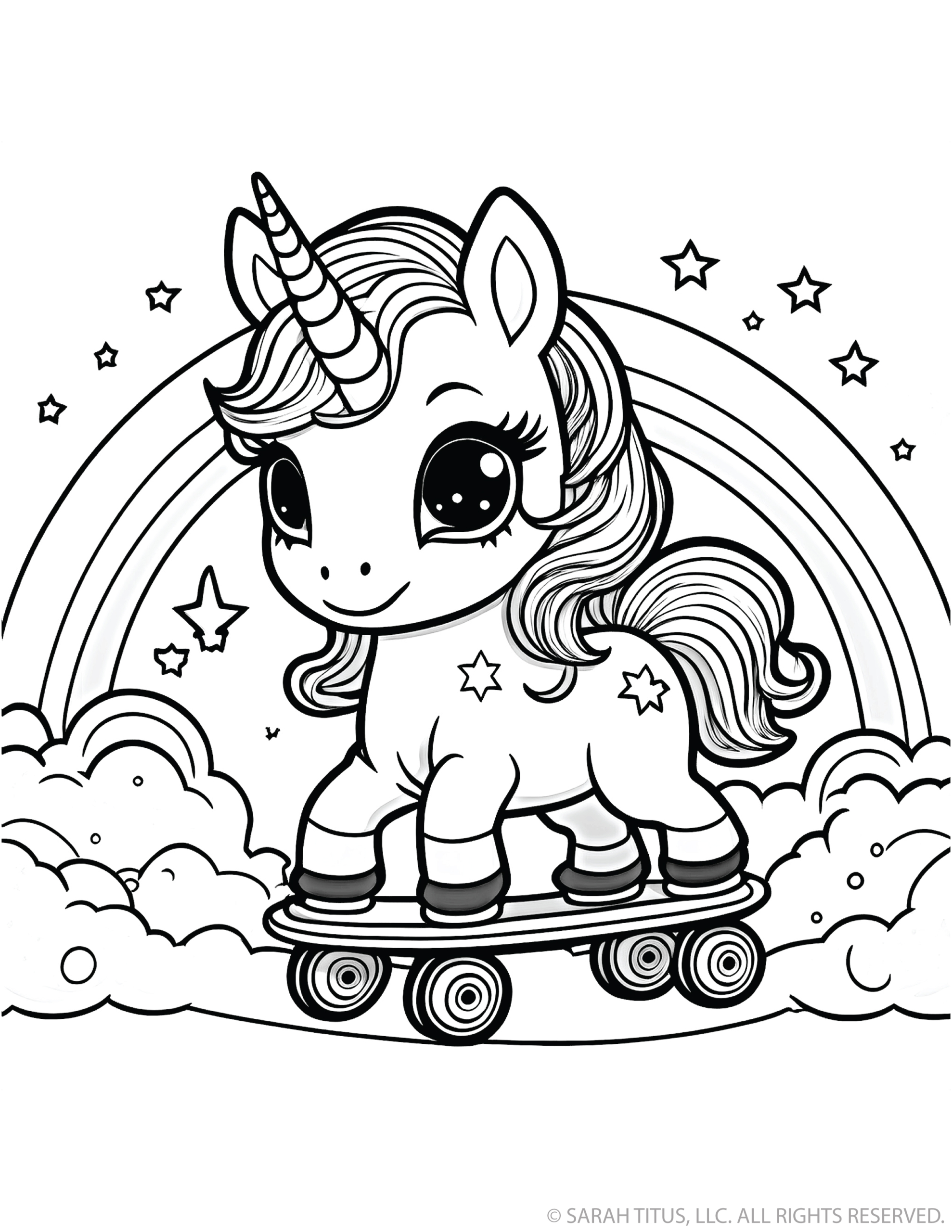 Cool Skateboard Unicorn