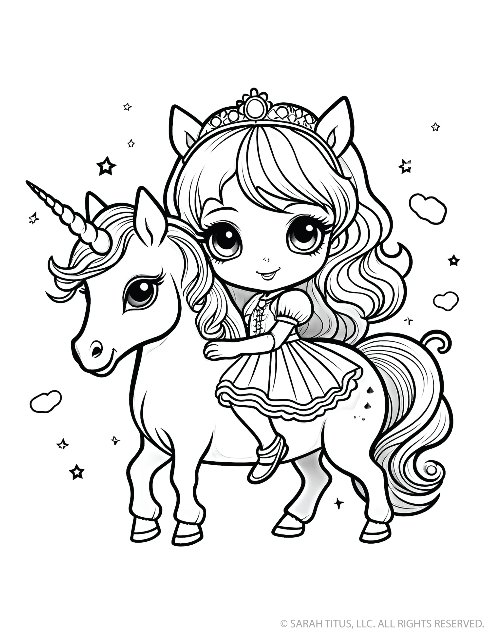 Girl Riding Unicorn