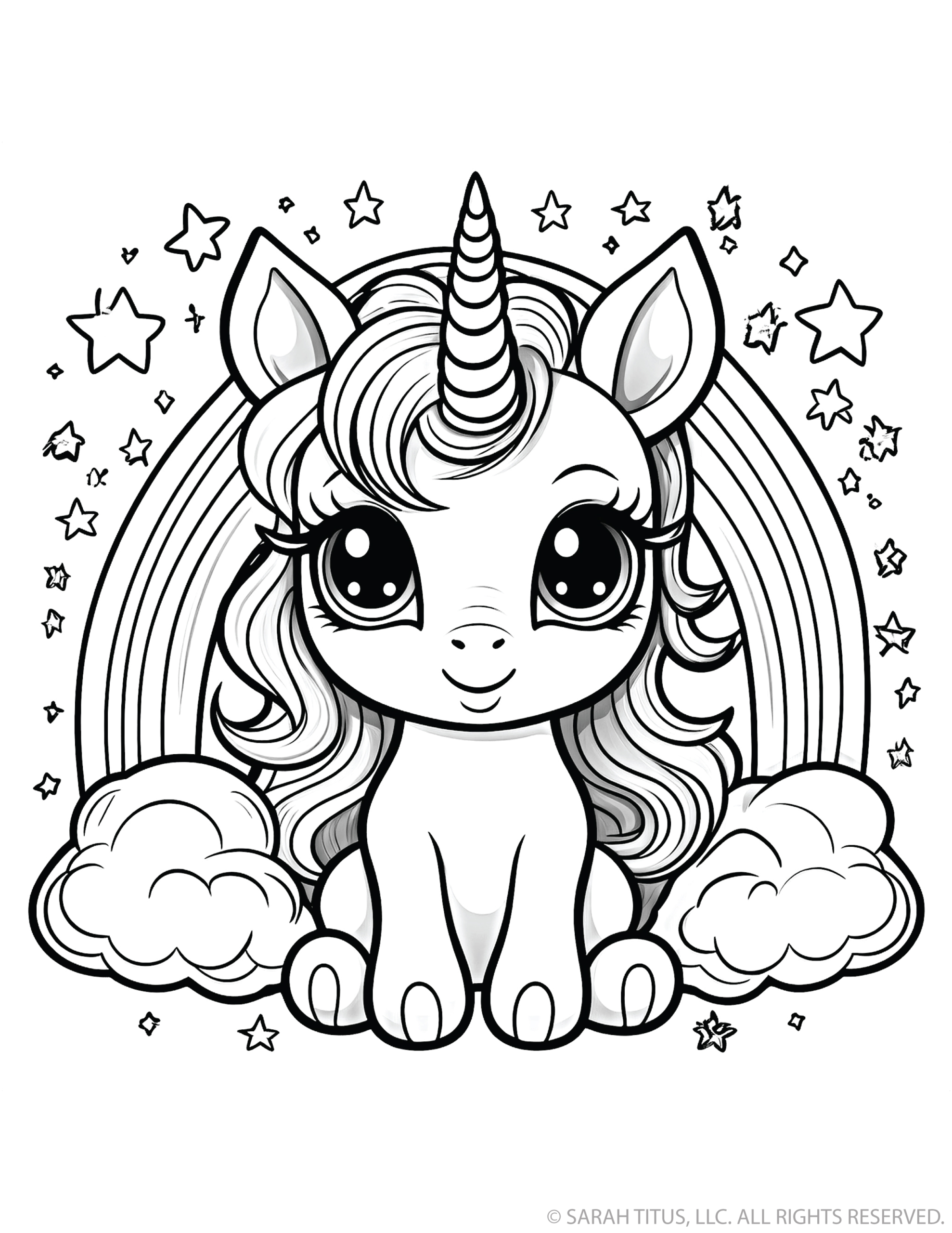 Petite Rainbow Stars Unicorn