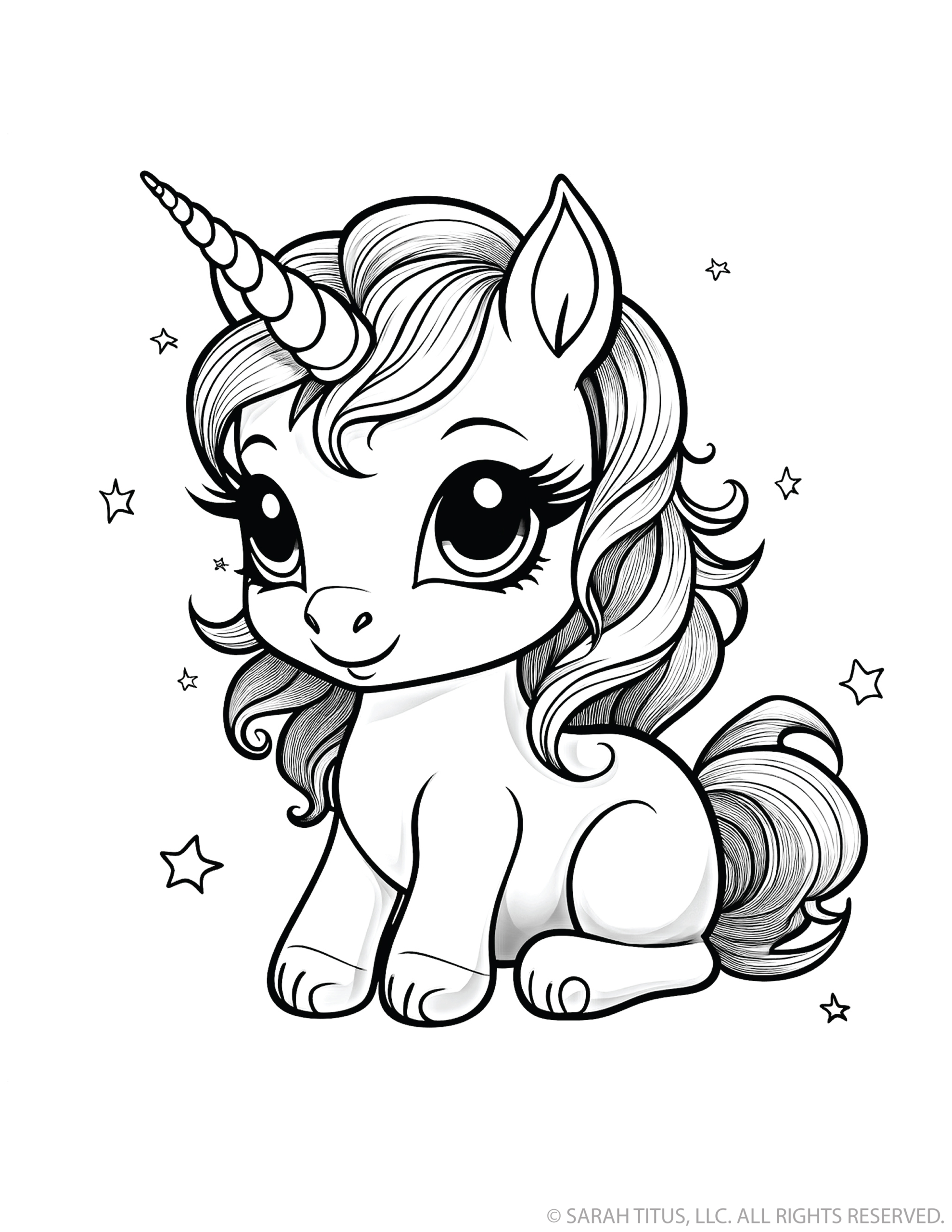 Happy Unicorn with Balloons