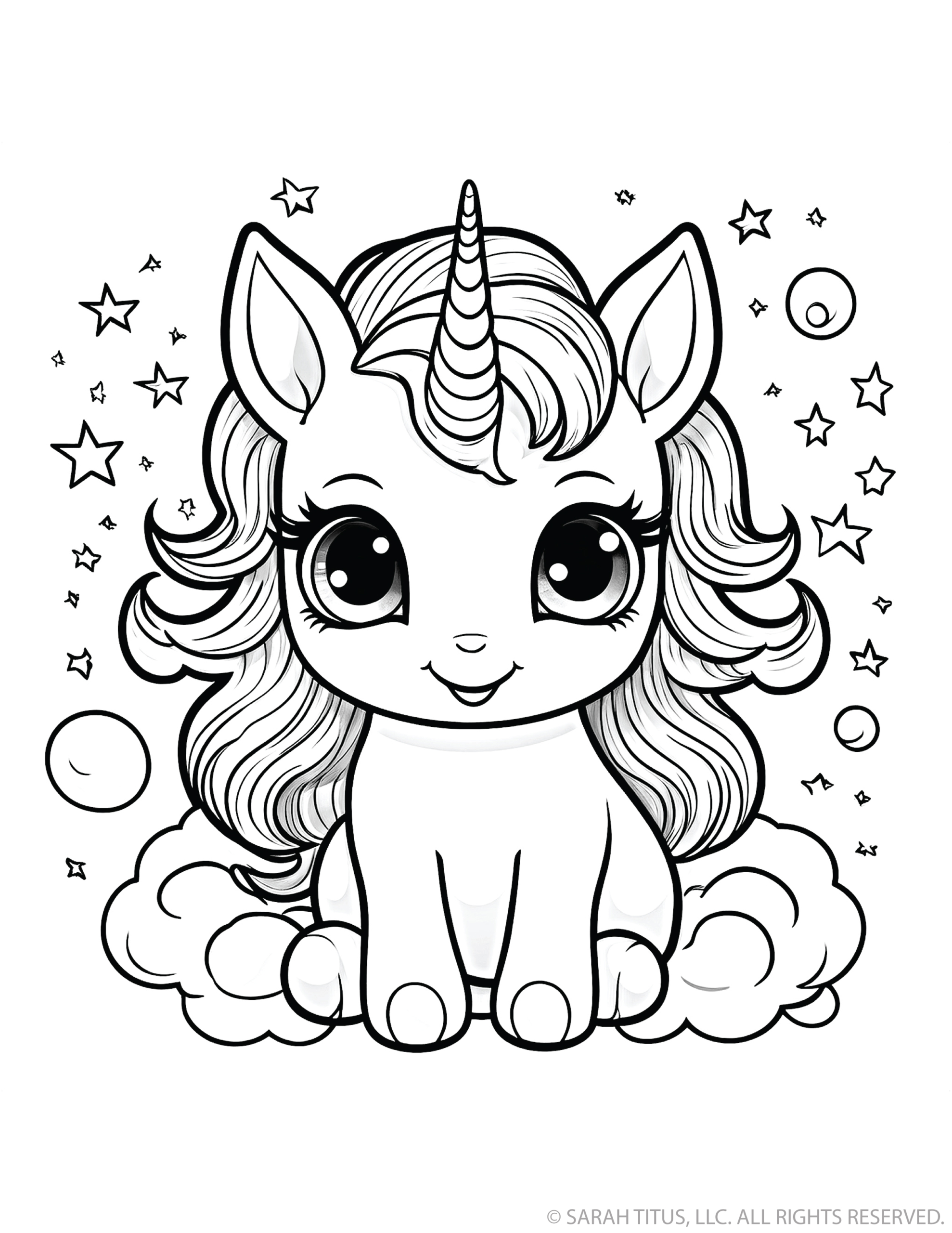 Bubbly Stars Unicorn