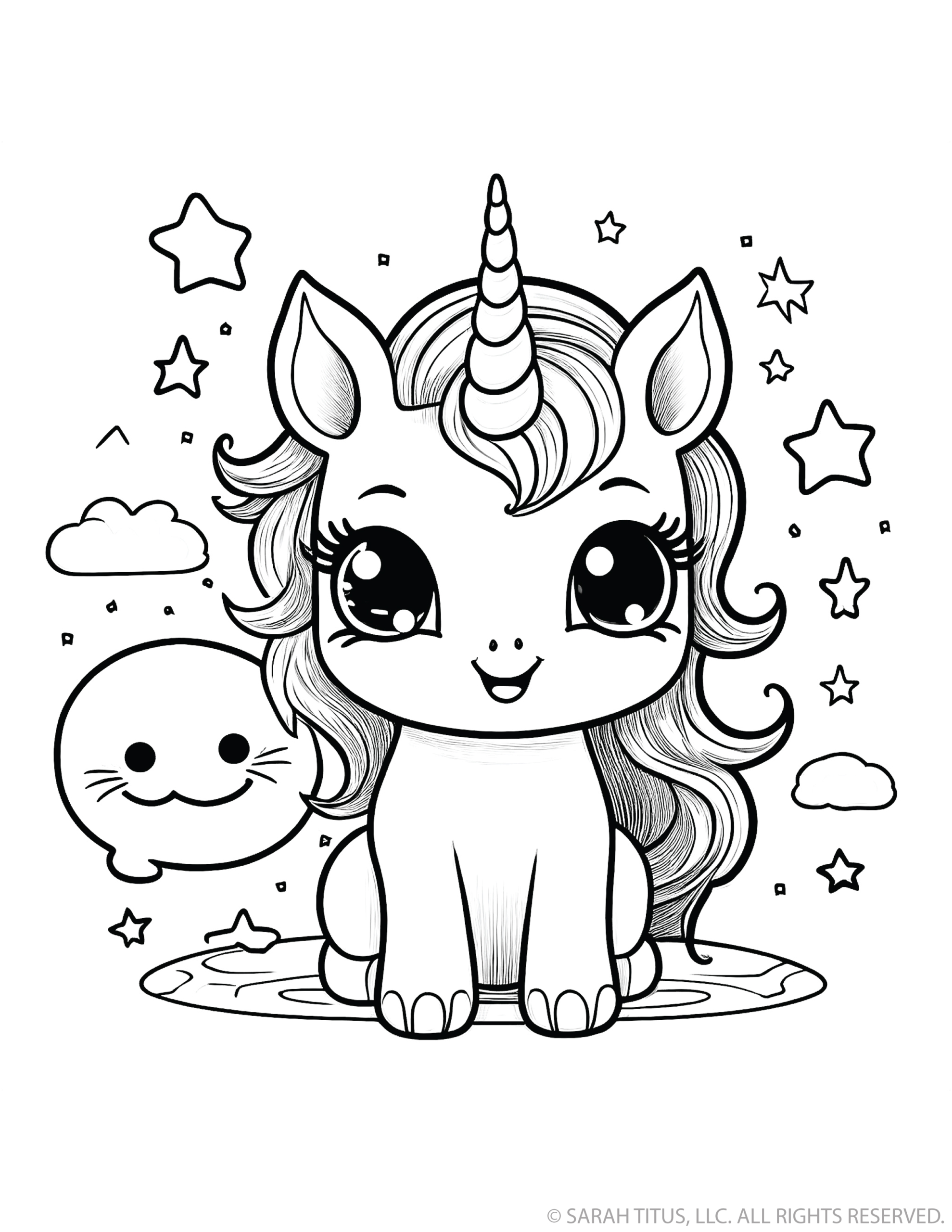 Unicorn Waving Hello