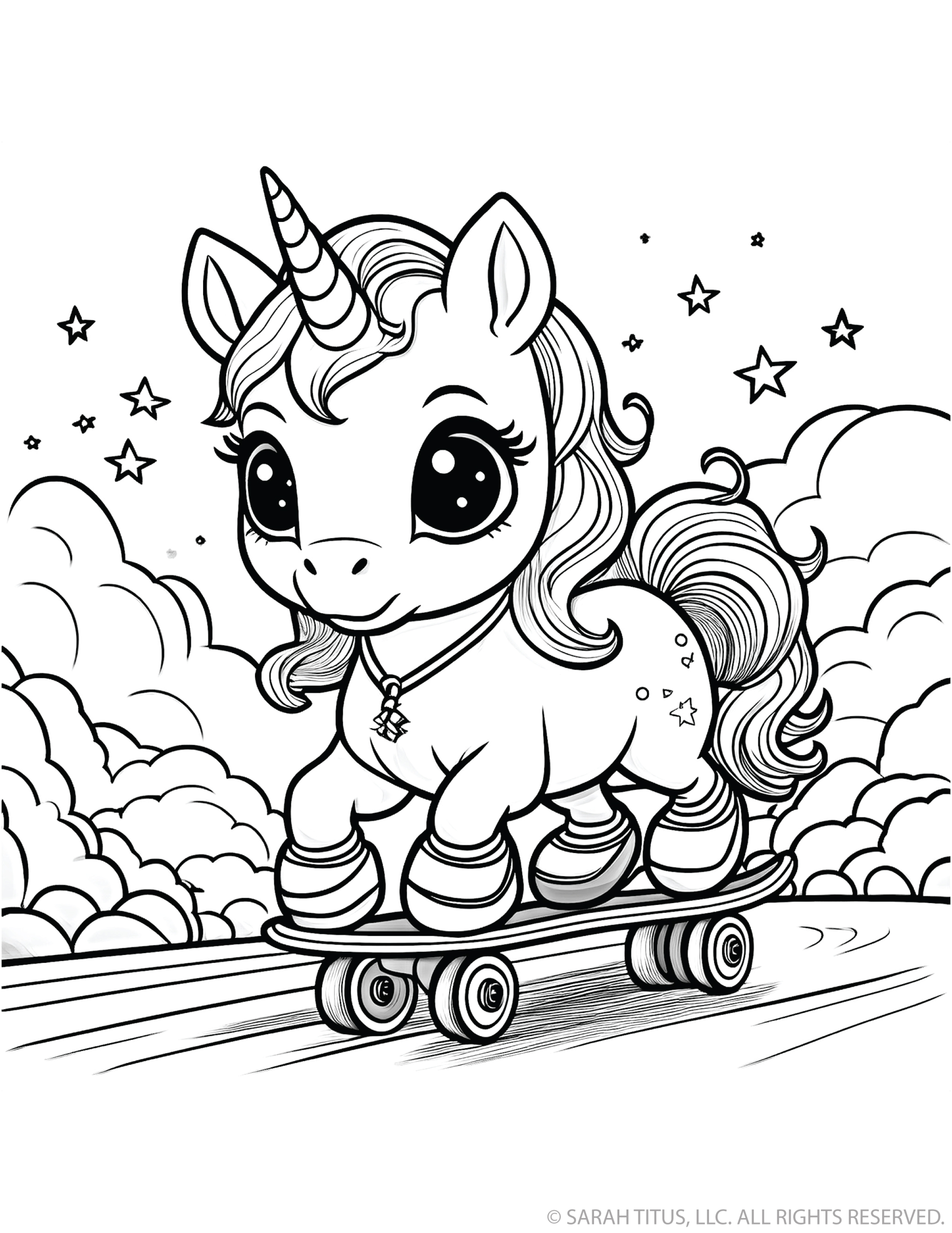 Whizzing Skateboard Unicorn