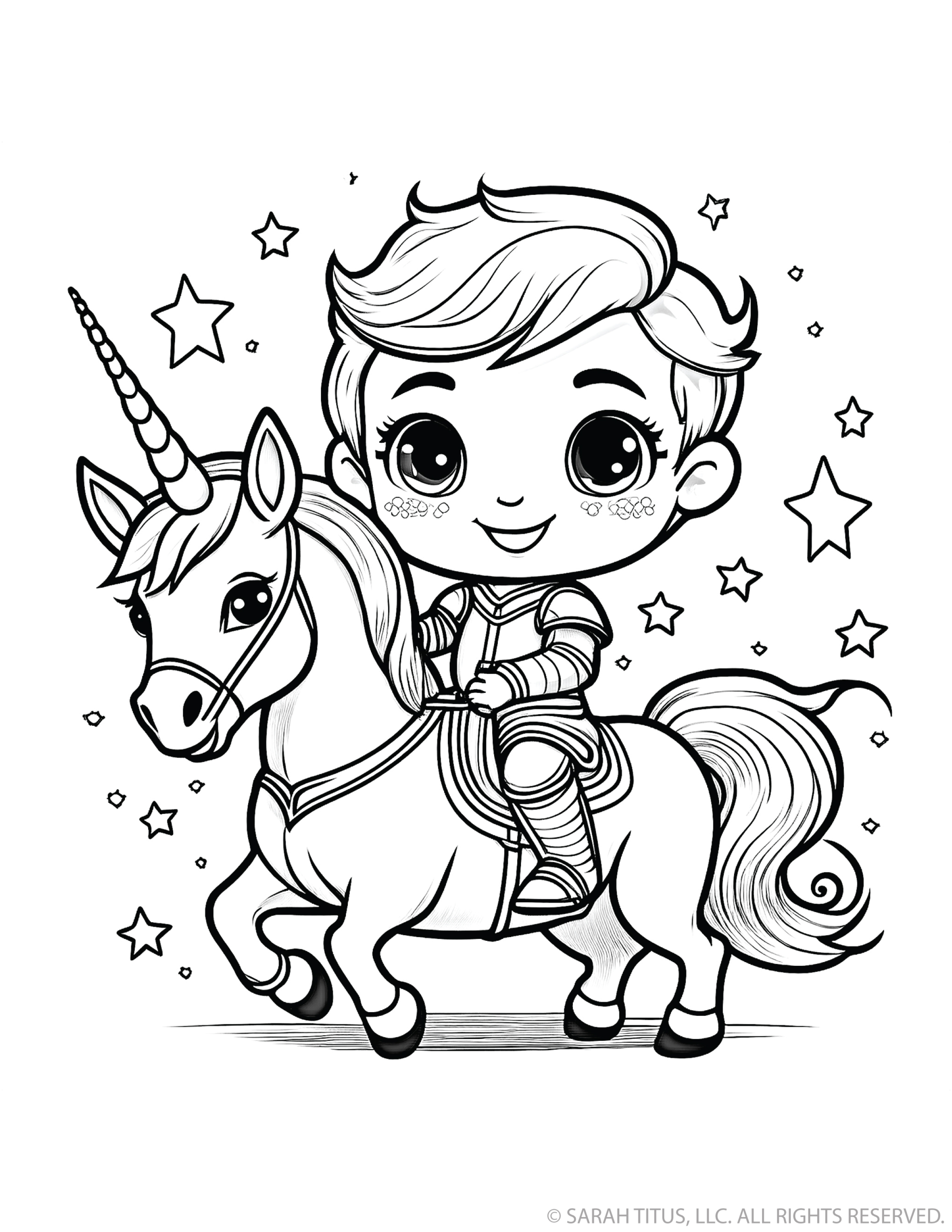 Boy Riding Unicorn