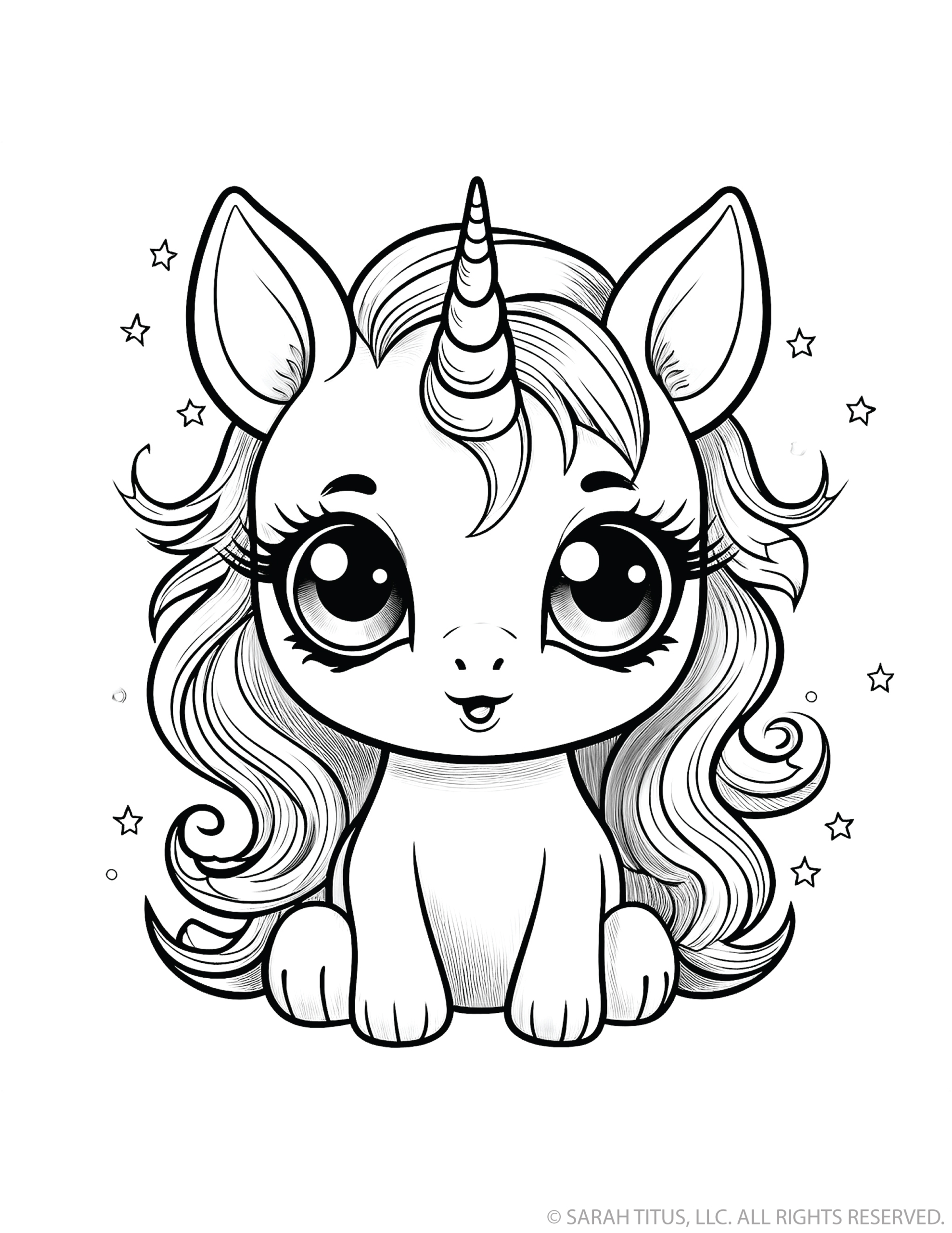 Flowing Hair Unicorn