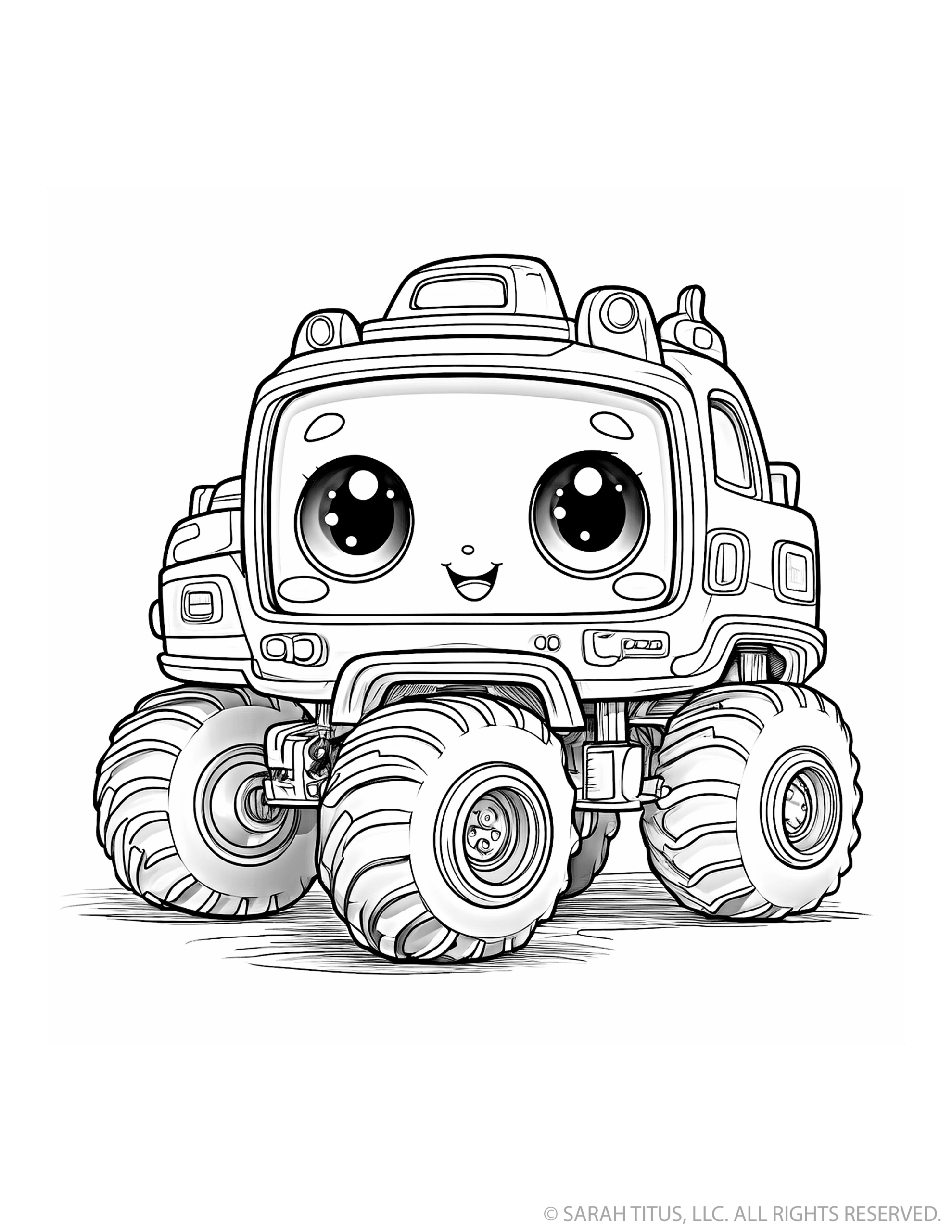 Front Facing Monster Truck with Roof Rack