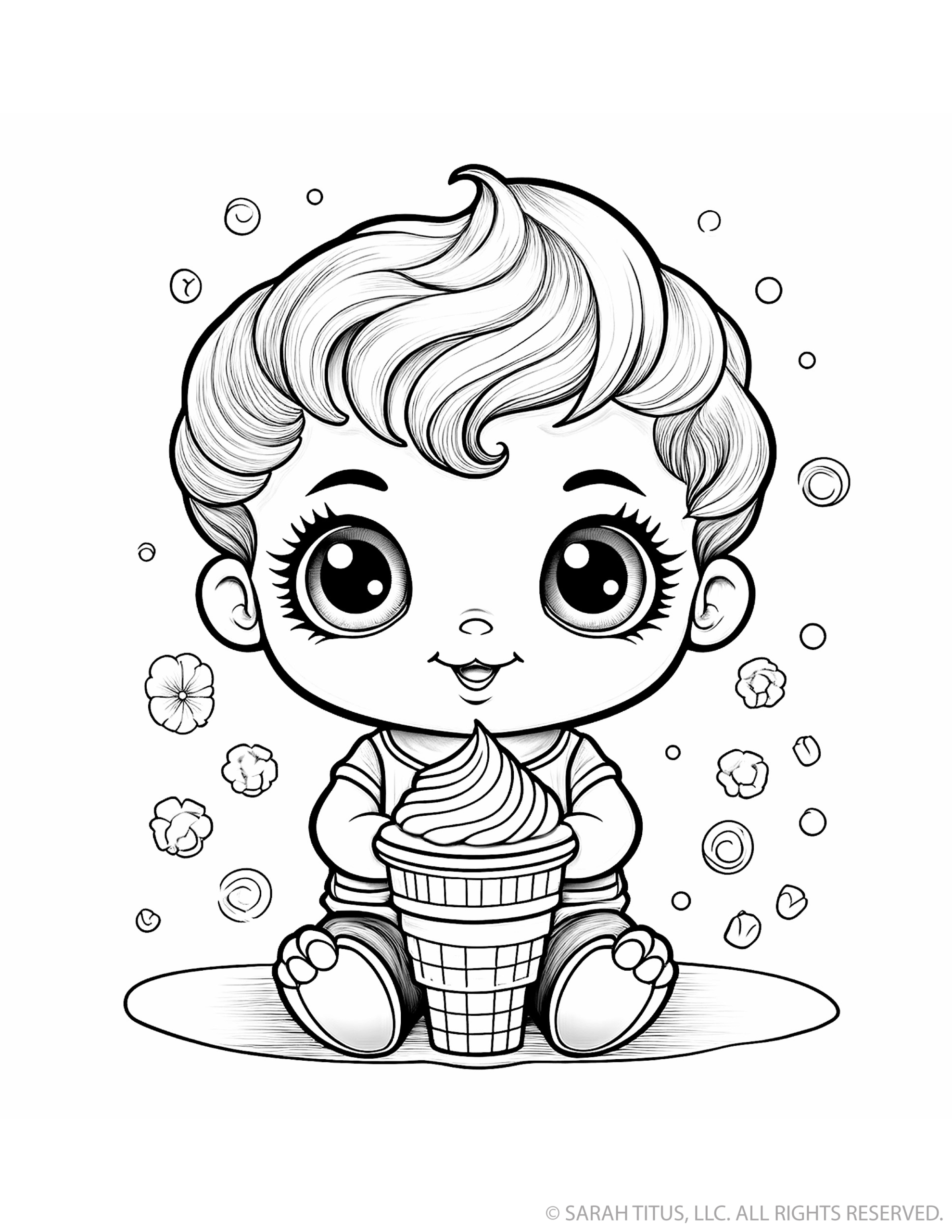 Boy with Delicious Ice Cream